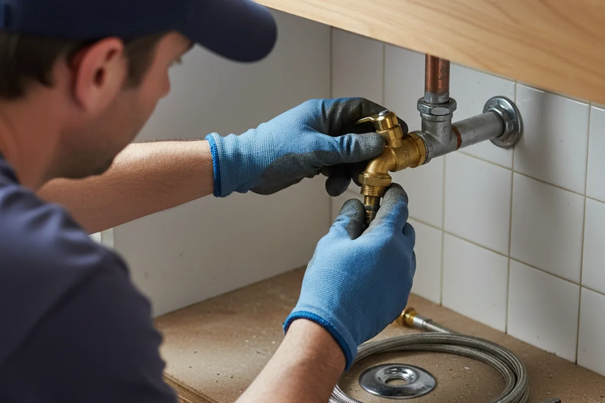 Shutoff valve and fitting work during Emergency Plumbing in Bowie